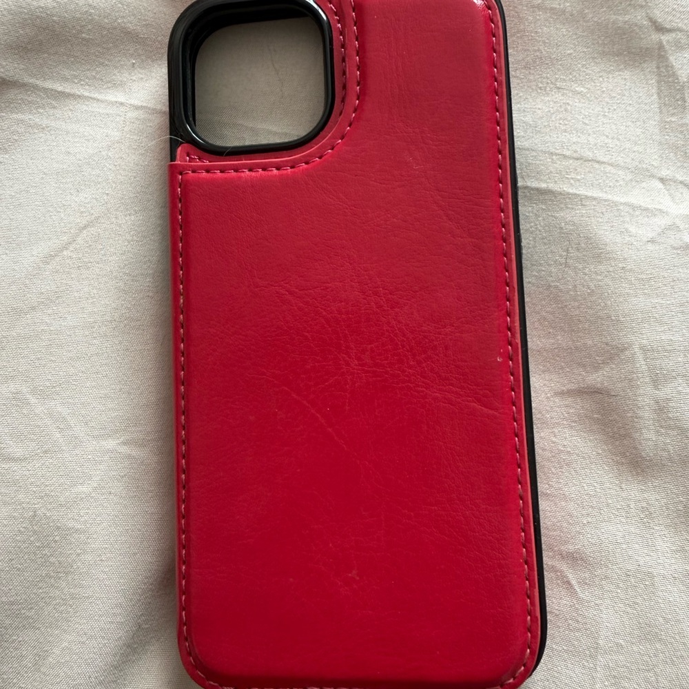 Red Leather Phone Case
